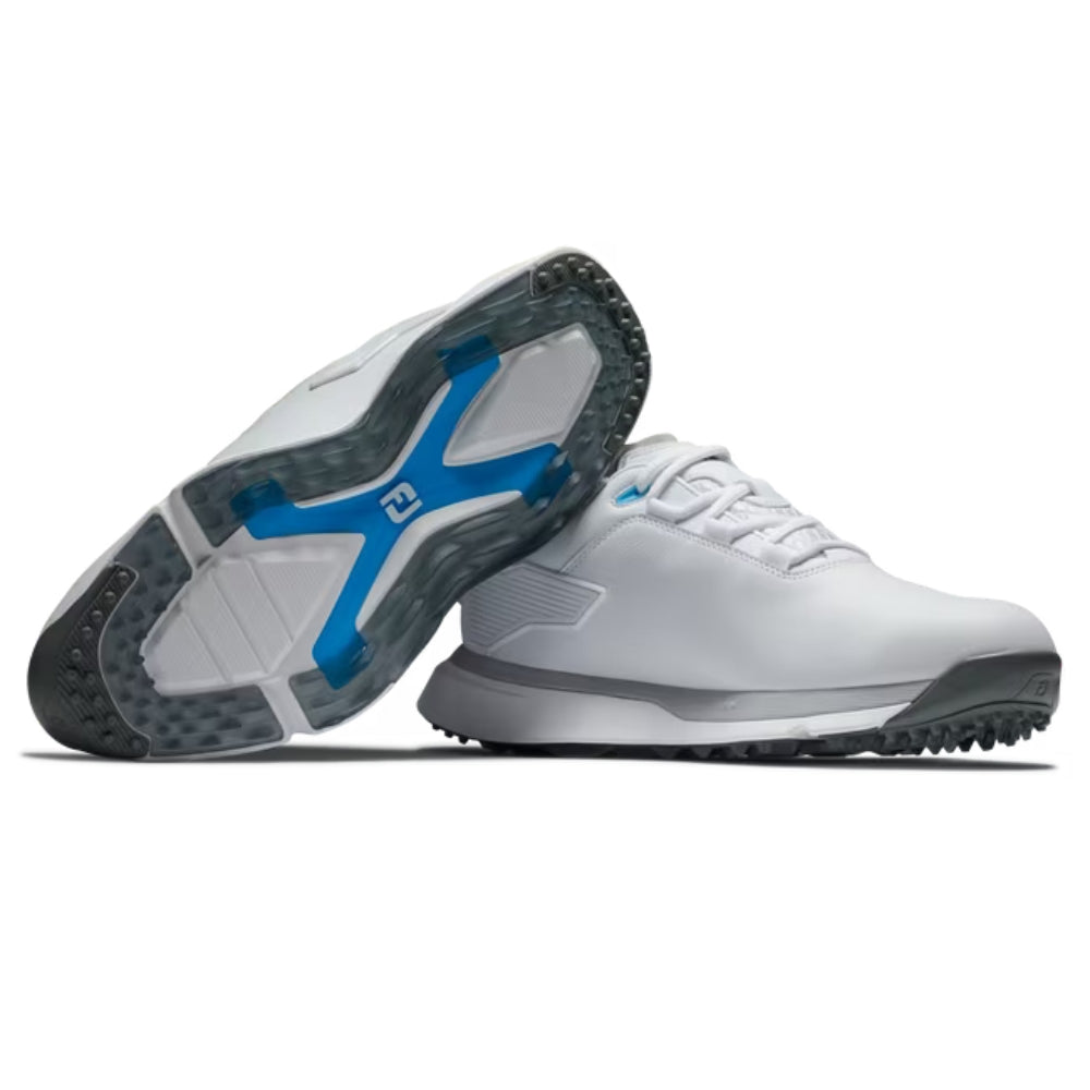 FootJoy Men's Pro/SLX Spikeless Golf Shoes - White/White/Gray (Previous Season Style)