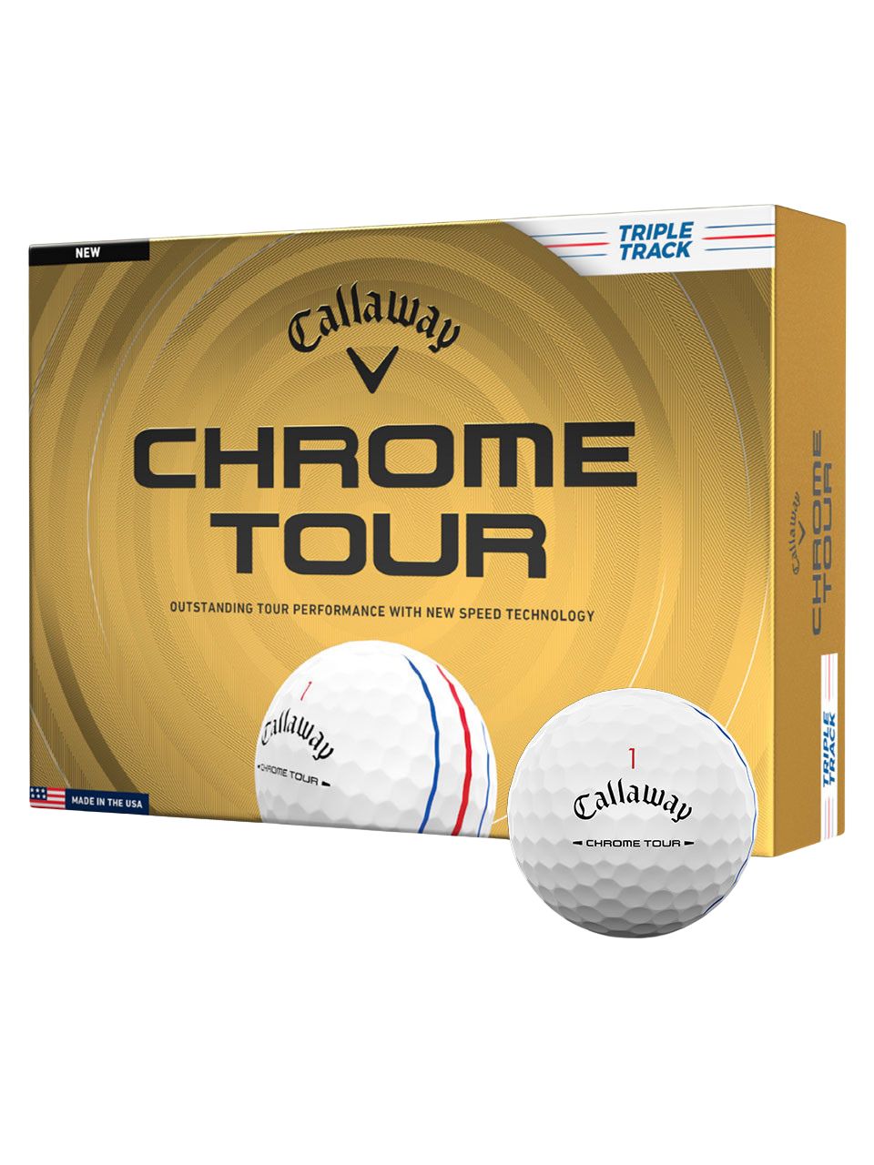 Callaway Chrome Tour Triple Track 26 White Golf Balls Promo (4-Dozen)