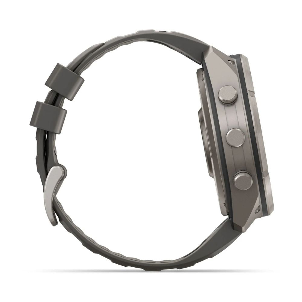 Garmin Fenix 9 Pro Solar 47 mm Titanium with Pebble Gray/Silver Gray Silicone Band
