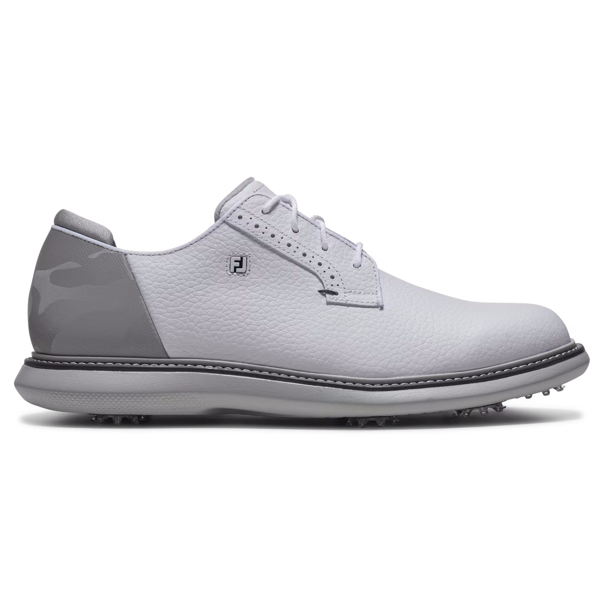FootJoy Men's Traditions Camo Blucher Golf Shoes - 57978 White/Ice Camo