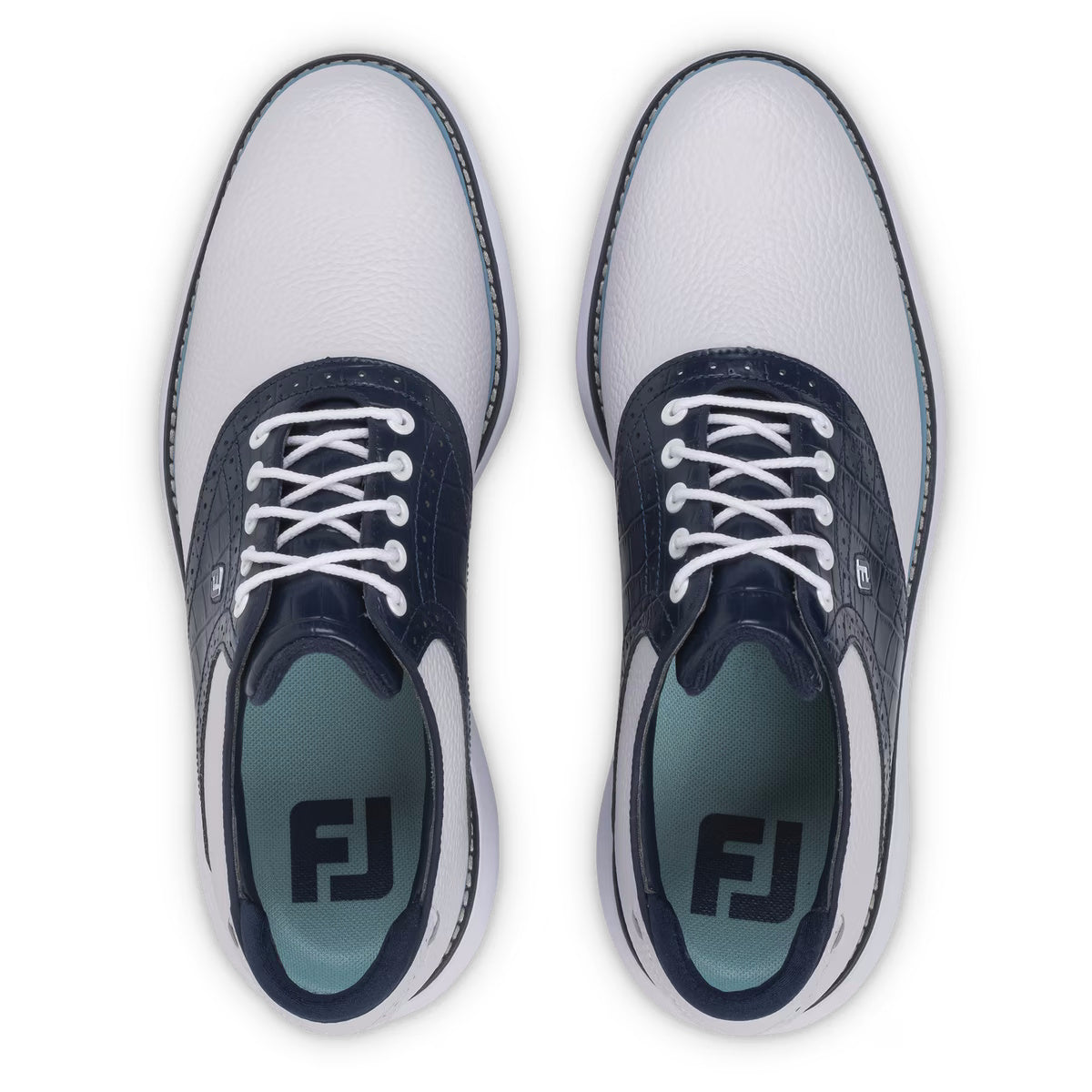 FootJoy Men's Traditions Golf Shoes - 57981 White/Peacoat/Marine