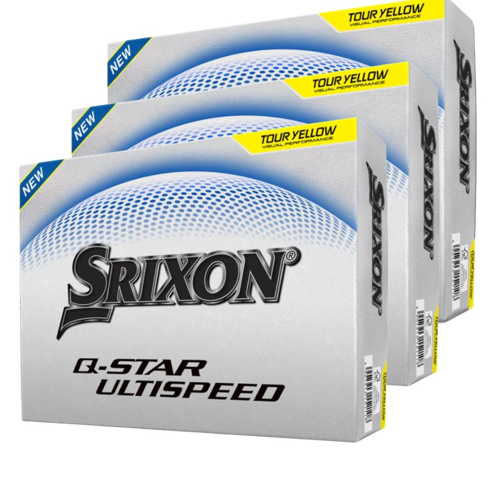 Srixon Q-Star Ultispeed Tour Yellow Golf Balls - Buy 2 Dozen, Get 1 Free
