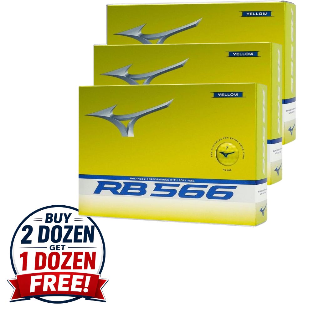 Mizuno RB 566 Optic Yellow Golf Balls - Buy 2 Dozen, Get 1 Dozen FREE