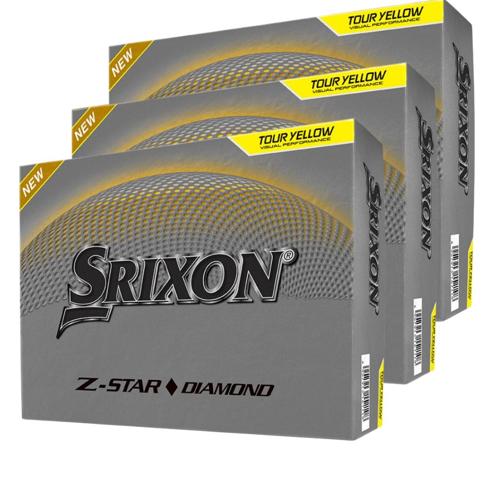 Srixon Z-Star Diamond 3 Tour Yellow Golf Balls - Buy 2 Dozen, Get 1 Free