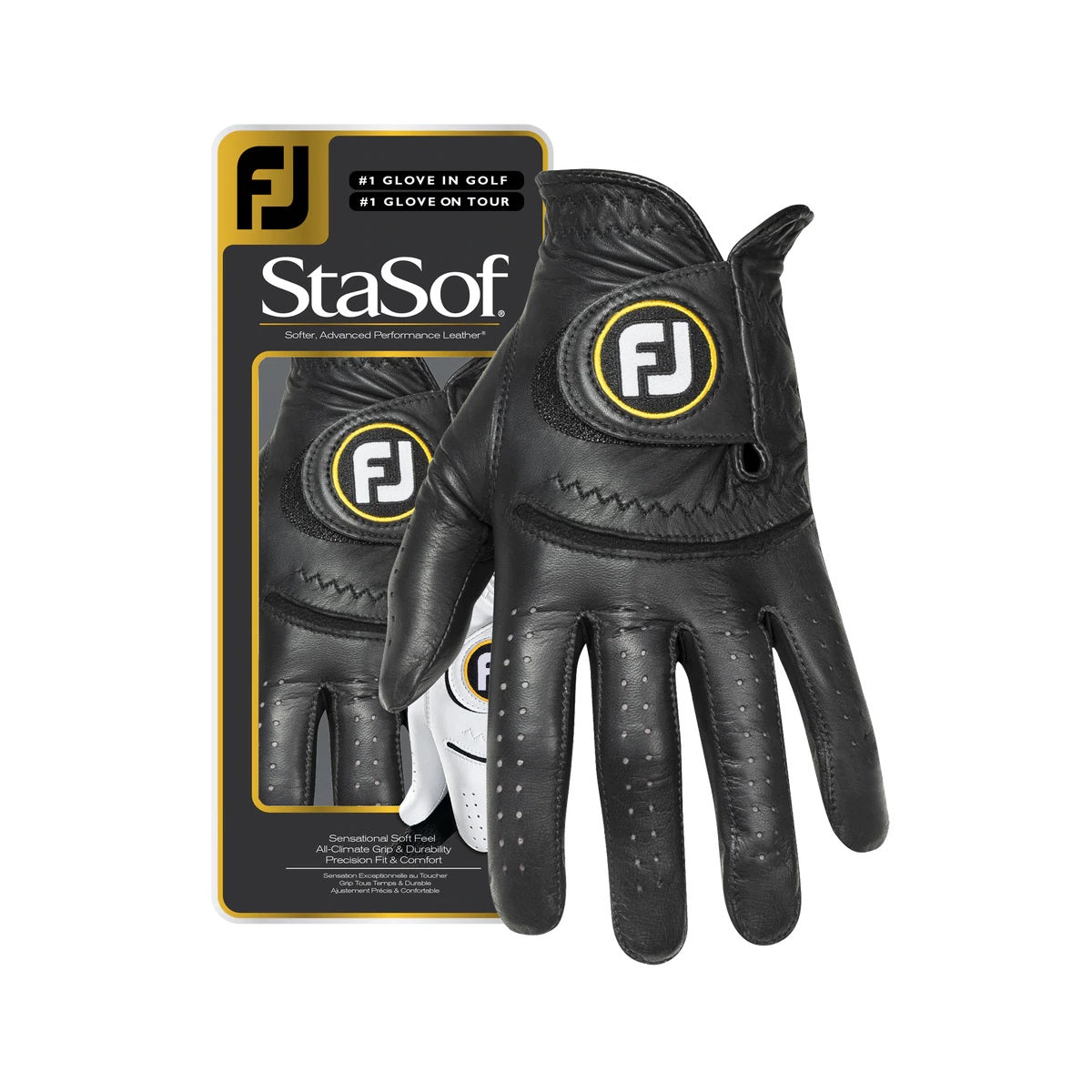 FootJoy Mens Stasof Golf Glove Black