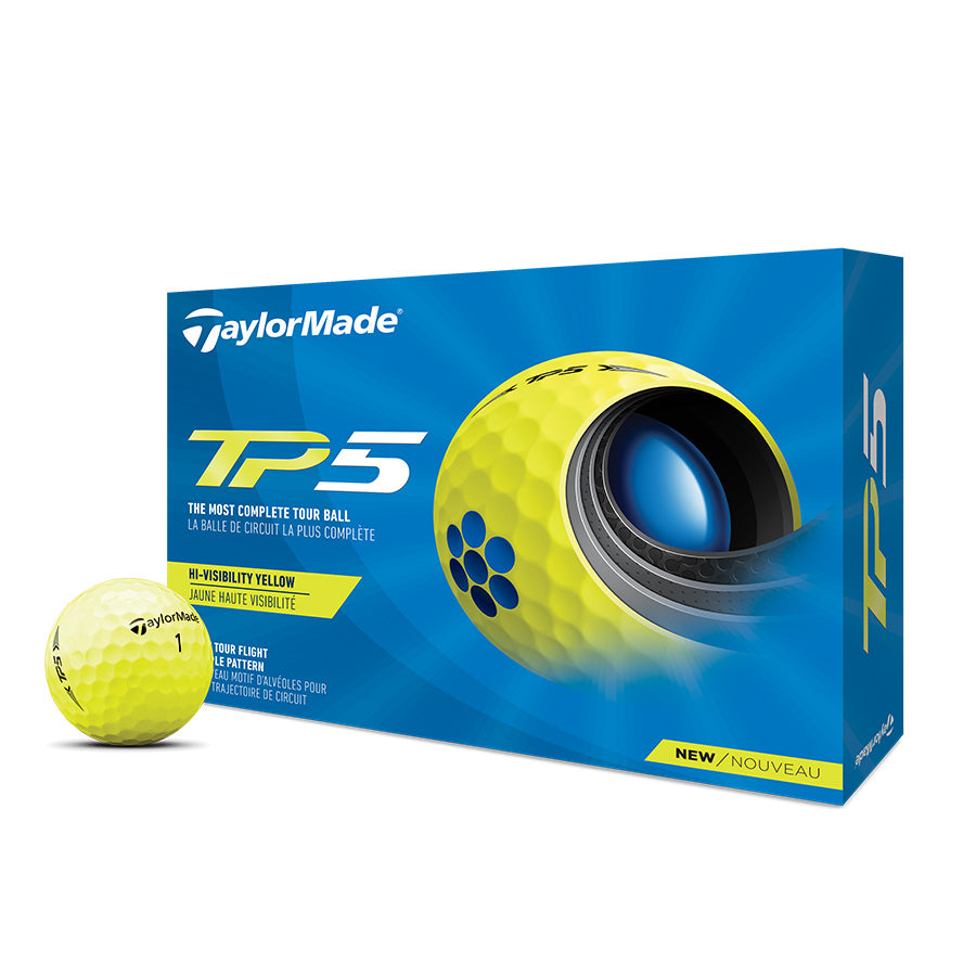 Taylormade TP5 Yellow Golf Balls 1 Dozen