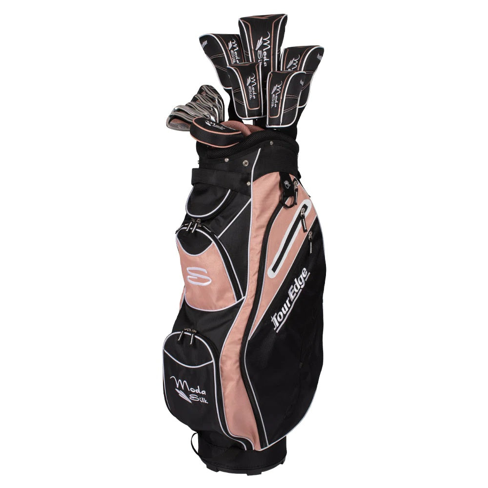 Tour Edge Moda Silk Womens Complete Golf Set w/ Bag Black/Rose Gold