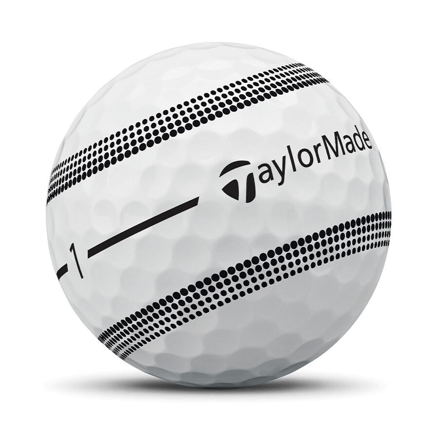 TaylorMade 2024 TP5 Stripe White Golf Balls - 1 Dozen