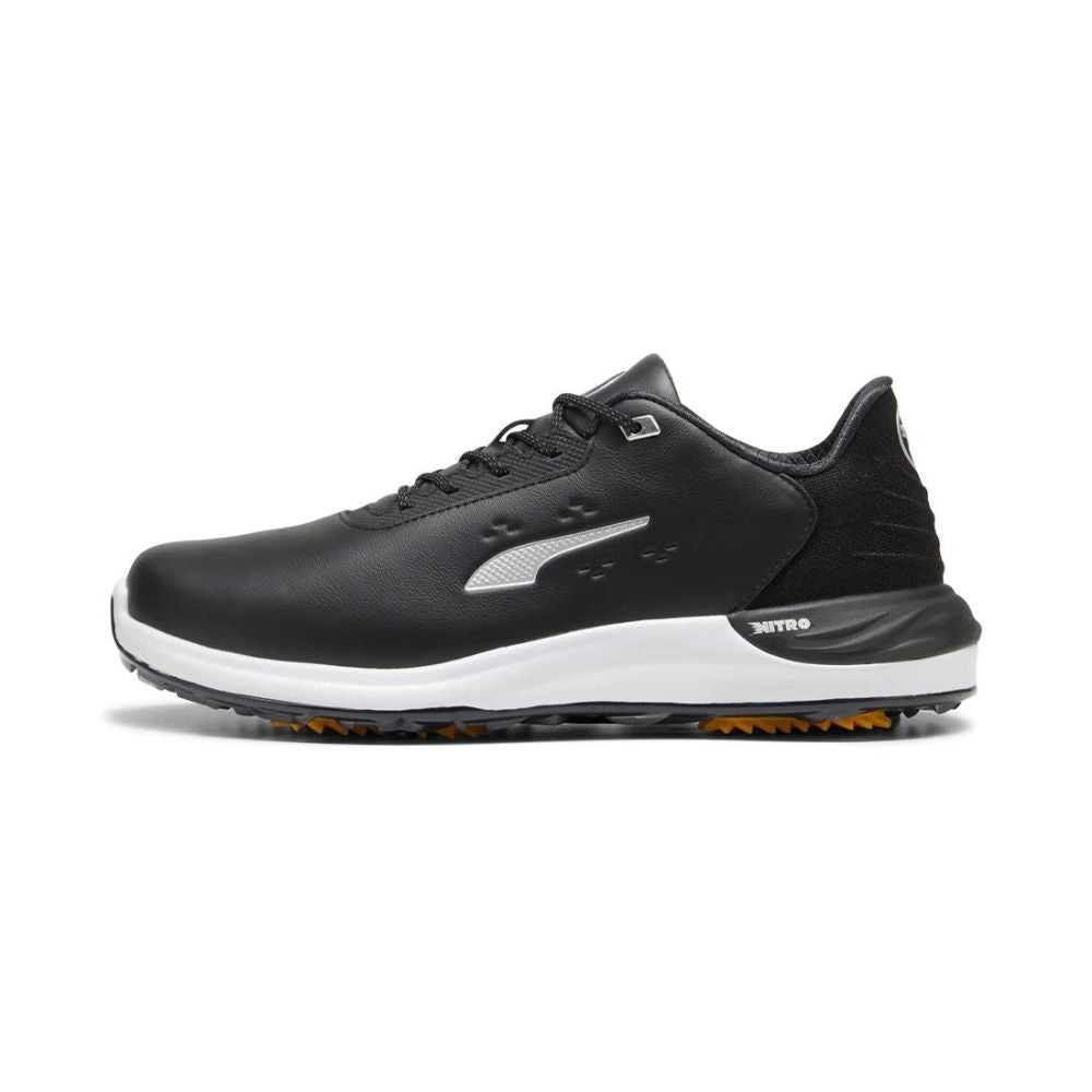 Puma Men&#39;s PHANTOMCAT NITRO Golf Shoe - Puma Black/Puma Silver/Yellow Sizzle