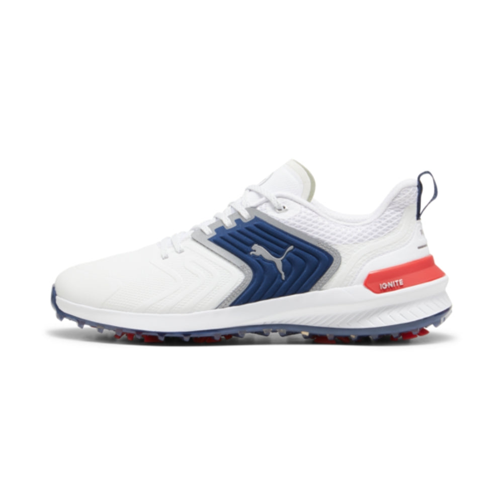 Puma Men&#39;s IGNITE Innovate Golf Shoes - Puma White/Persian Blue/Strong Red