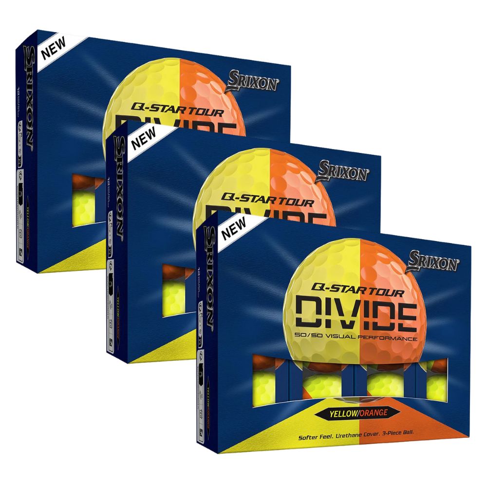 Srixon 2026 Q-StarTour 6 Divide Golf Balls Yellow/Orange - Buy 2 Dozen, Get 1 Free
