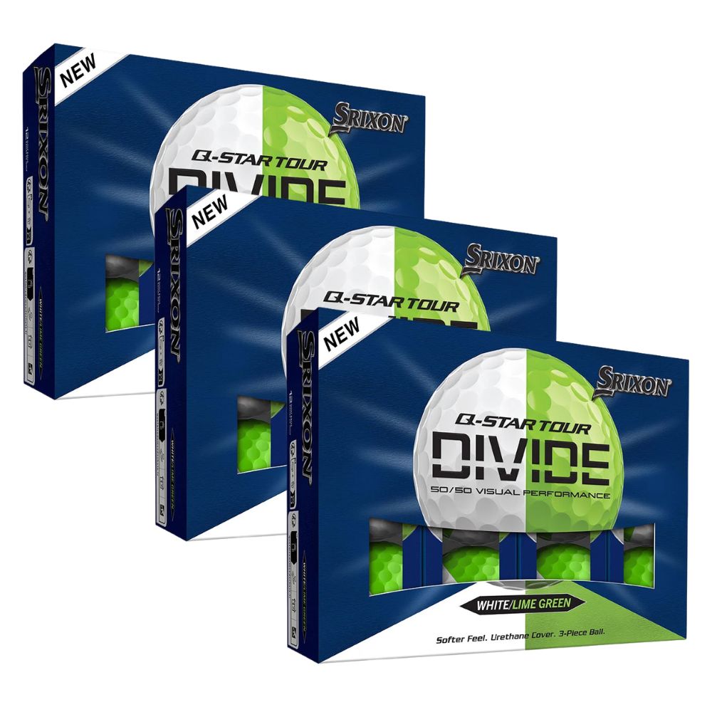 Srixon 2026 Q-StarTour 6 Divide Golf Balls White/Green - Buy 2 Dozen, Get 1 Free