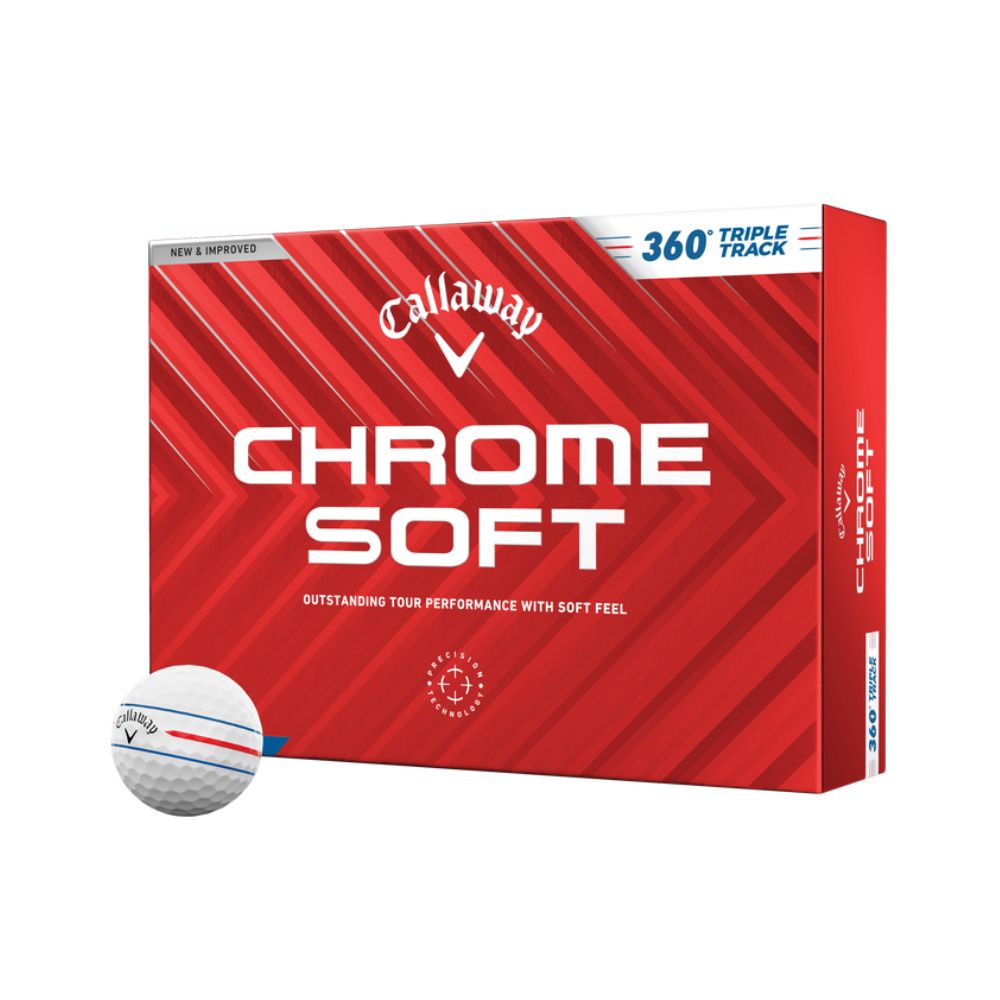 Callaway Chrome Soft 360 Triple Track 2024 White (1 Dozen)