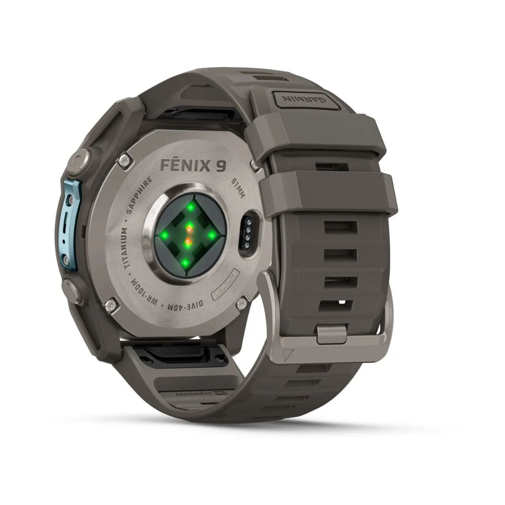 Garmin Fenix 9 GPS Watch 47mm Titanium with Pebble Gray Silicone Band