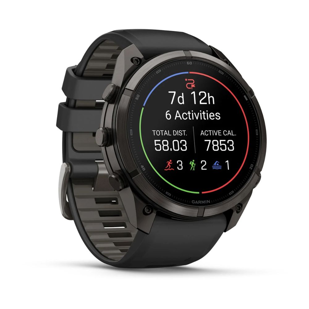 Garmin Fenix 9 Pro inReach 51 mm Carbon Gray DLC Titanium with Black/Pebble Gray Silicone Band