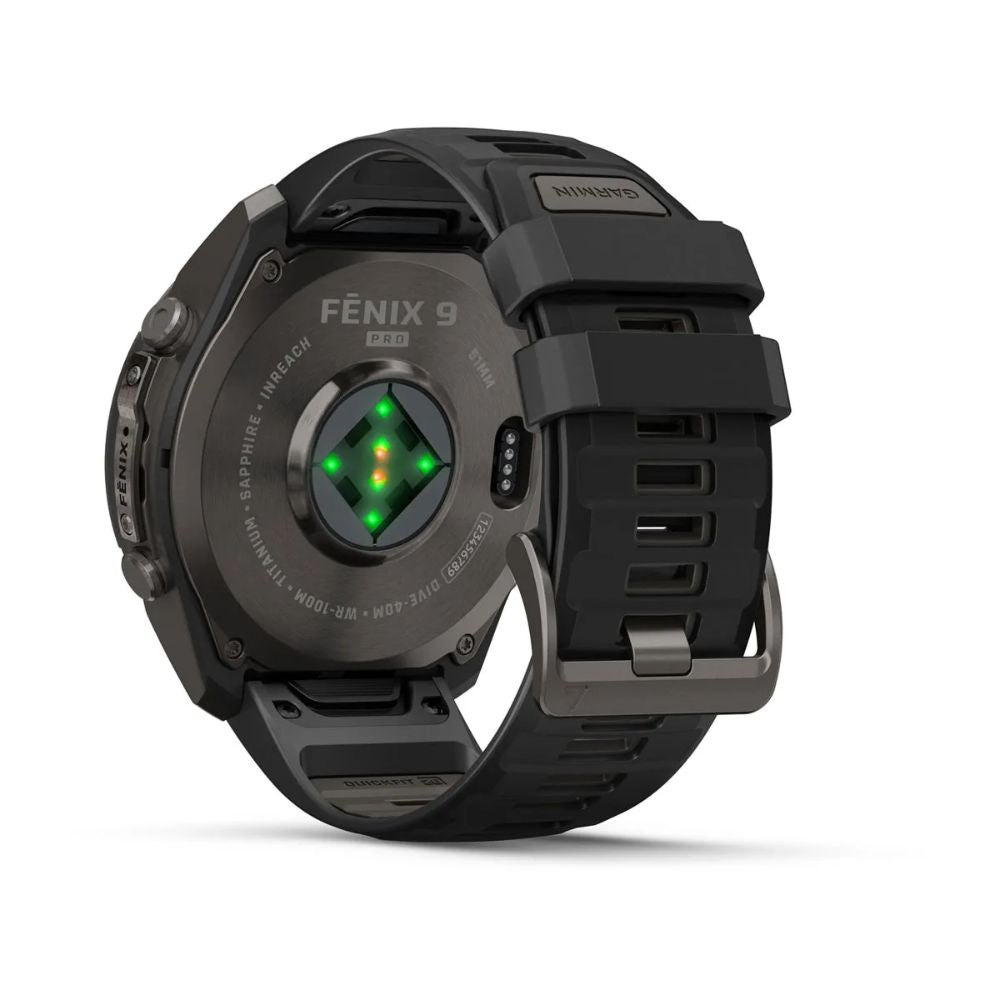 Garmin Fenix 9 Pro inReach 51 mm Carbon Gray DLC Titanium with Black/Pebble Gray Silicone Band