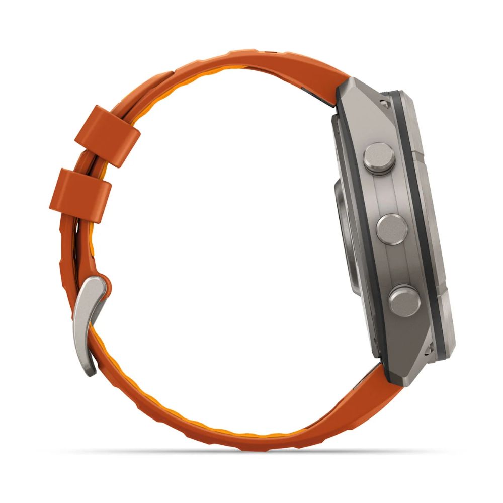 Garmin Fenix 9 Pro inReach 51 mm Titanium with Autumn Orange/Spark Orange Silicone Band
