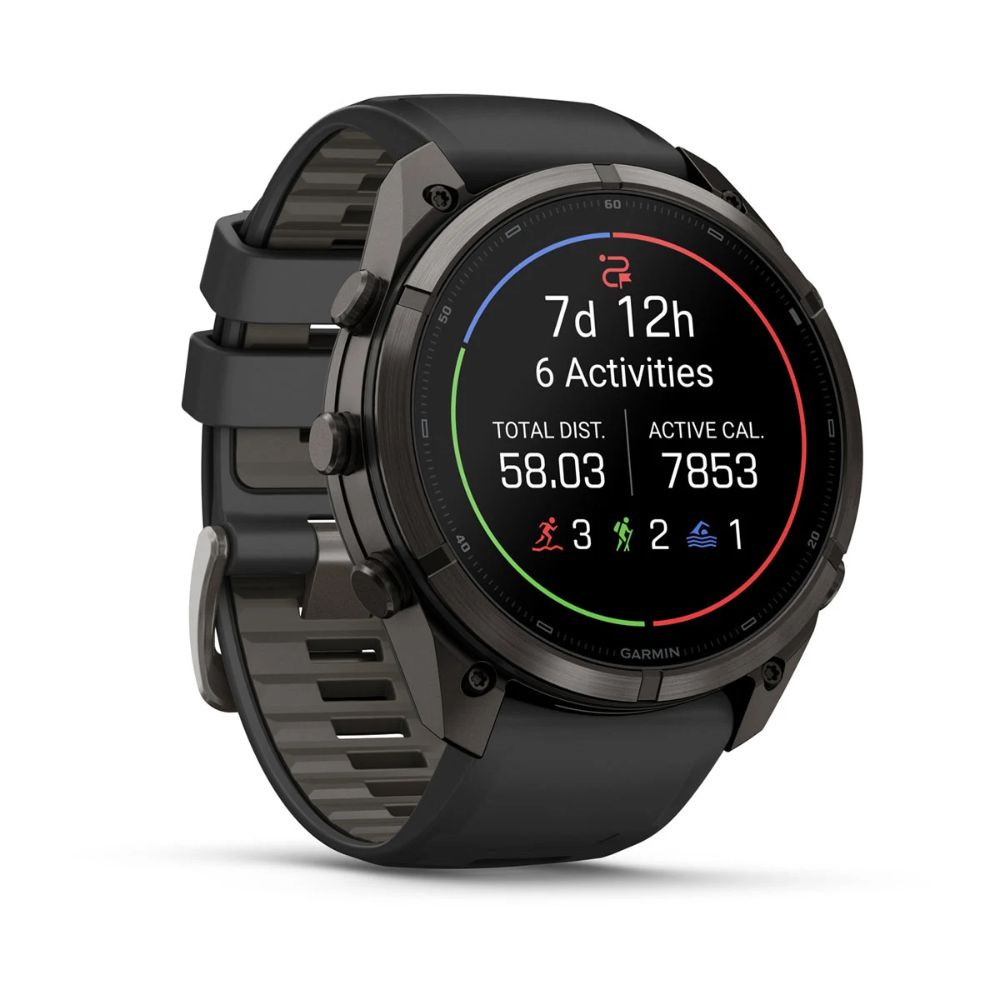 Garmin Fenix 9 Pro 51 mm Carbon Gray DLC Titanium with Black/Pebble Gray Silicone Band