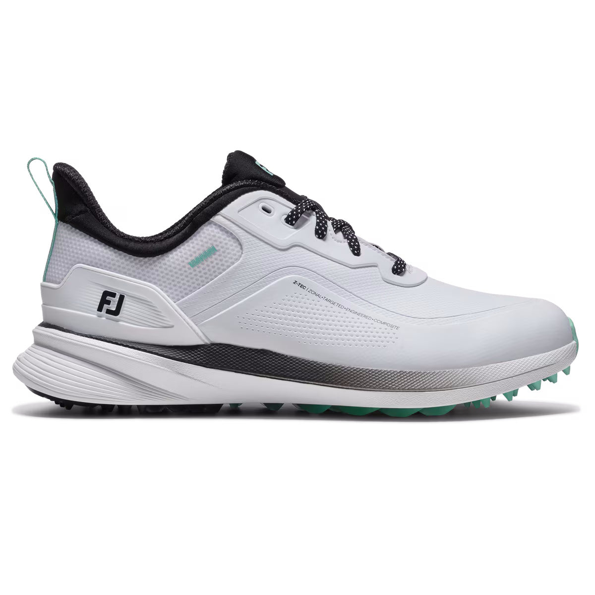 FootJoy Mens Pro/SL Spikeless Golf Shoes - 56950 White/Sea Glass/Black