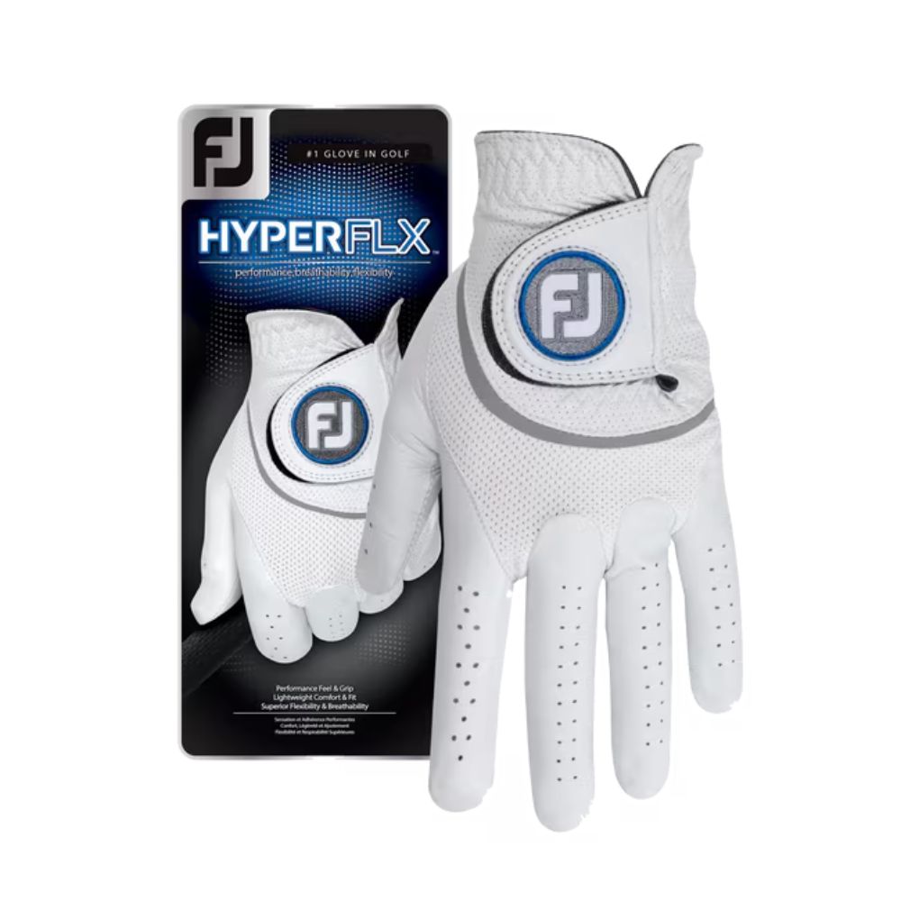 FootJoy Mens HyperFLX Golf Glove - White