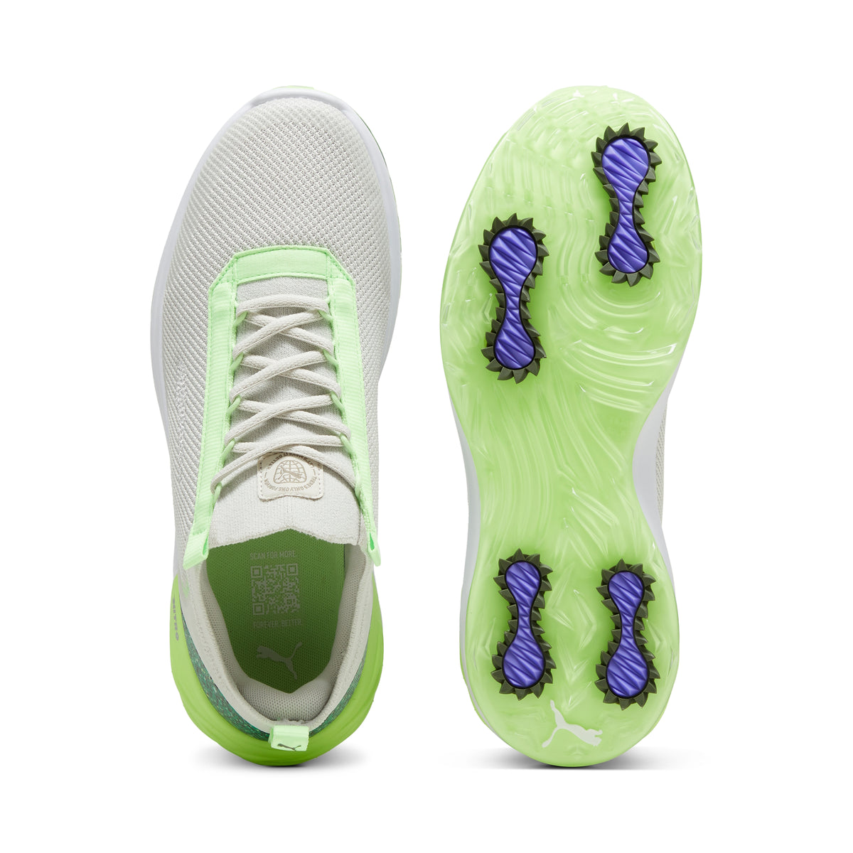 Puma Men&#39;s PHANTOMCAT NITRO Sport Golf Shoe - Vapor Gray/Speed Green