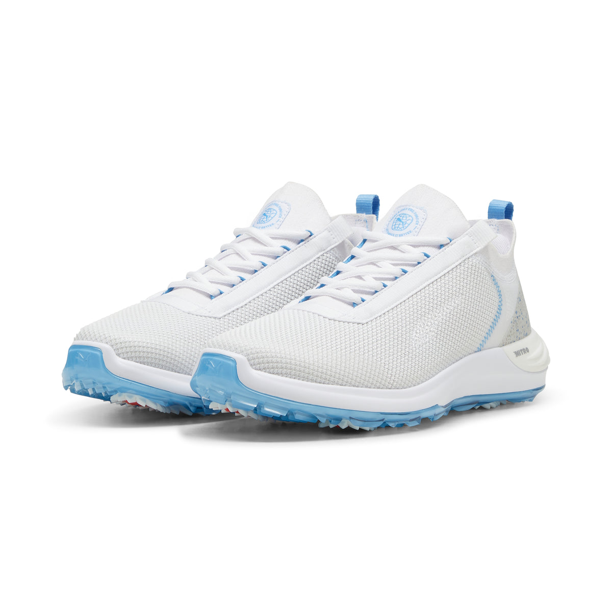 Puma Men&#39;s PHANTOMCAT NITRO Sport Golf Shoe - Puma White/Regal Blue