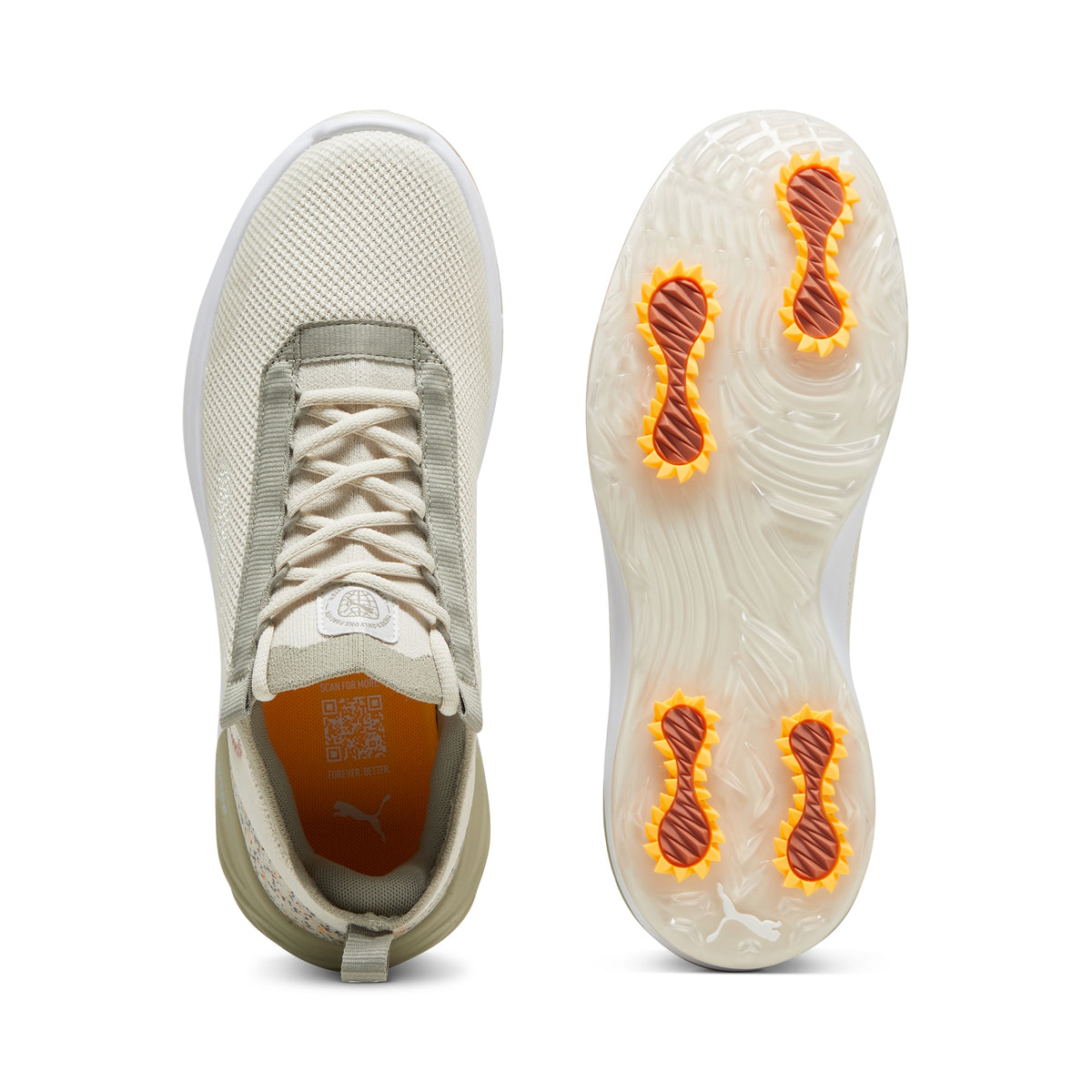 Puma Men&#39;s PHANTOMCAT NITRO Sport Golf Shoe - Alpine Snow/Birch Tree