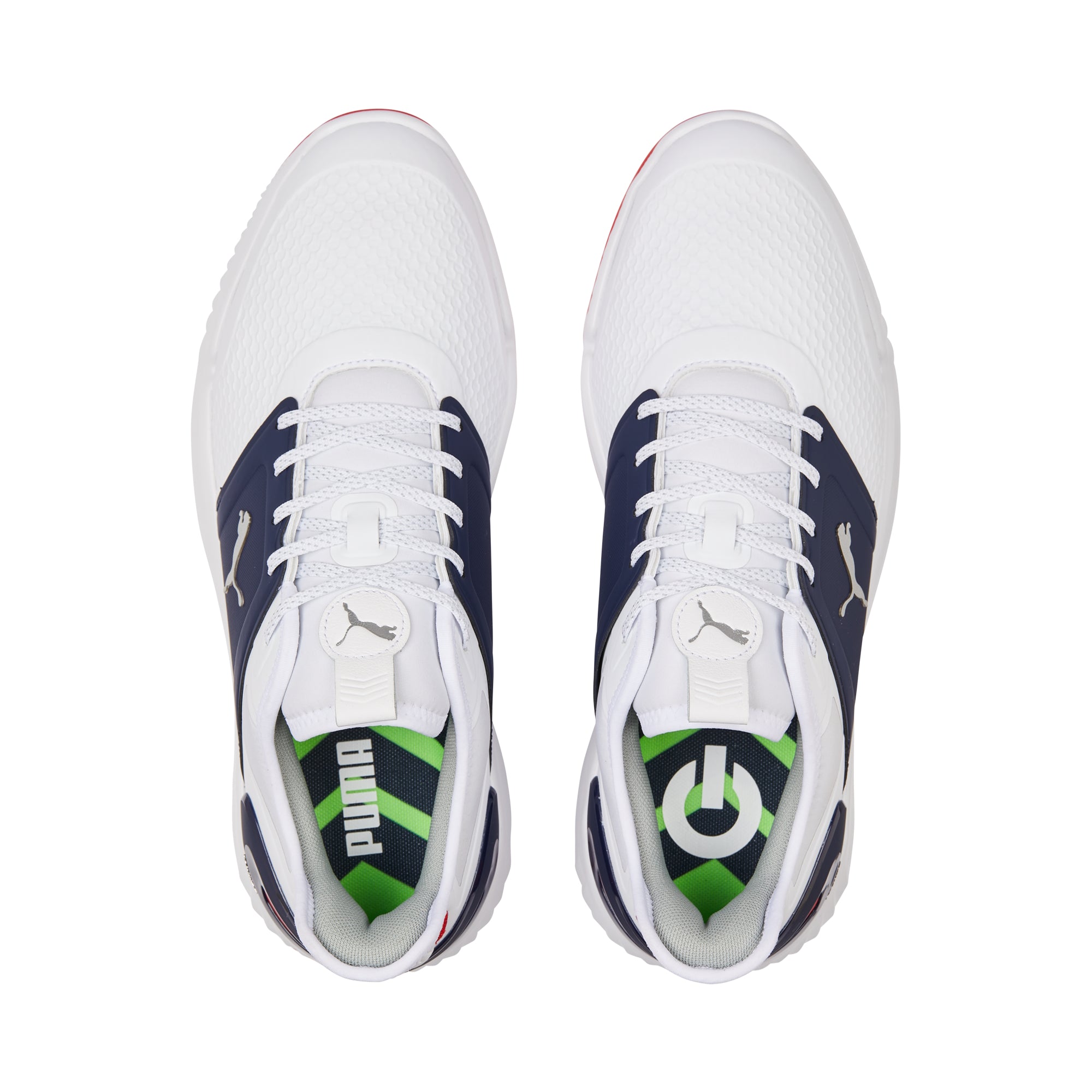 Puma Men s Ignite Elevate Wide Spikeless Golf Shoes White Navy Club 14 Golf