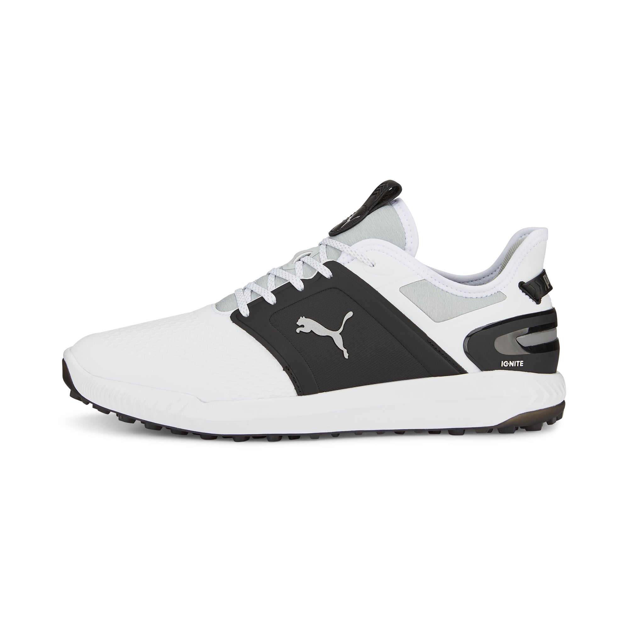 Puma Men s Ignite Elevate Wide Spikeless Golf Shoes White Black Club 14 Golf