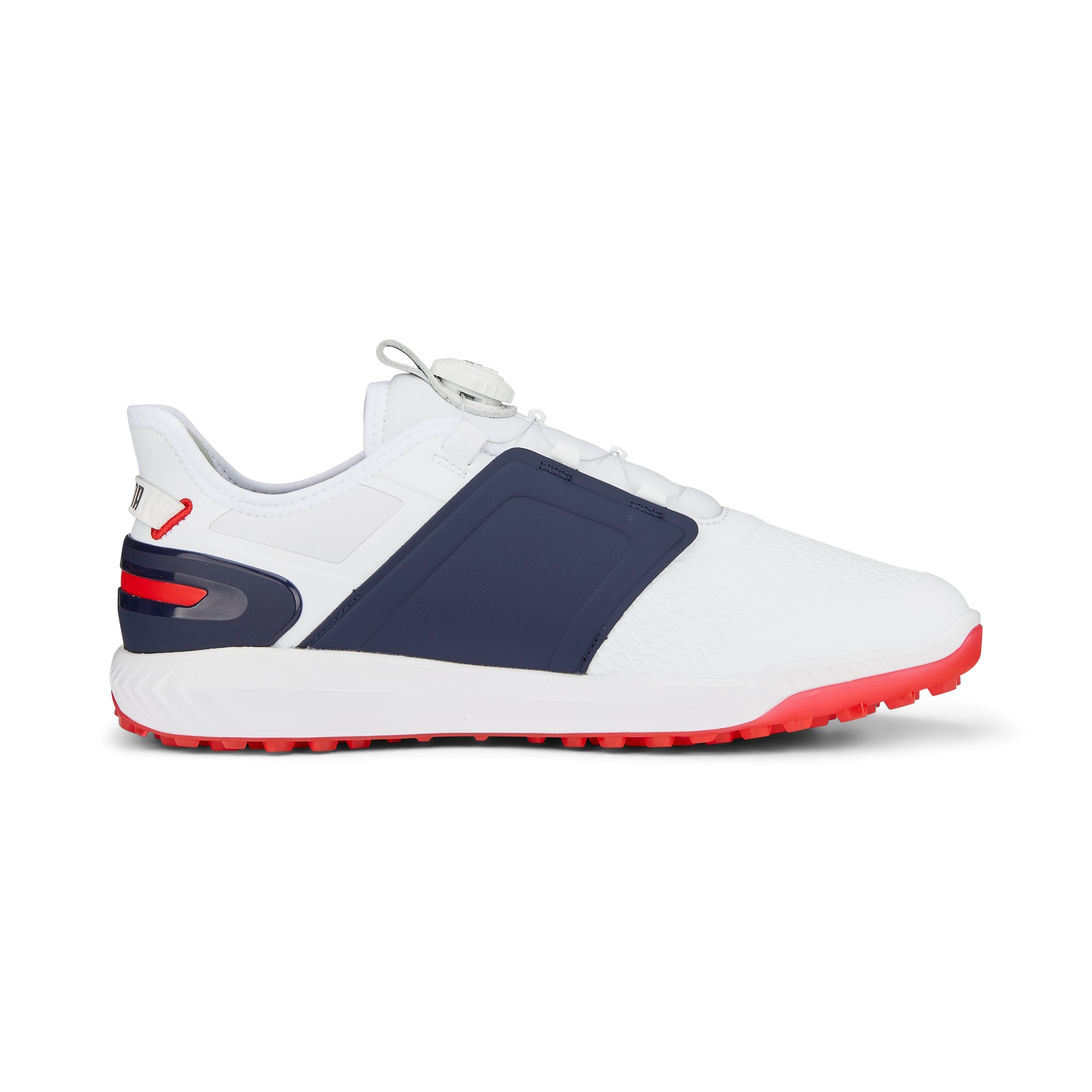 Puma Men's Ignite Elevate Disc Spikeless Golf Shoes - White/Navy