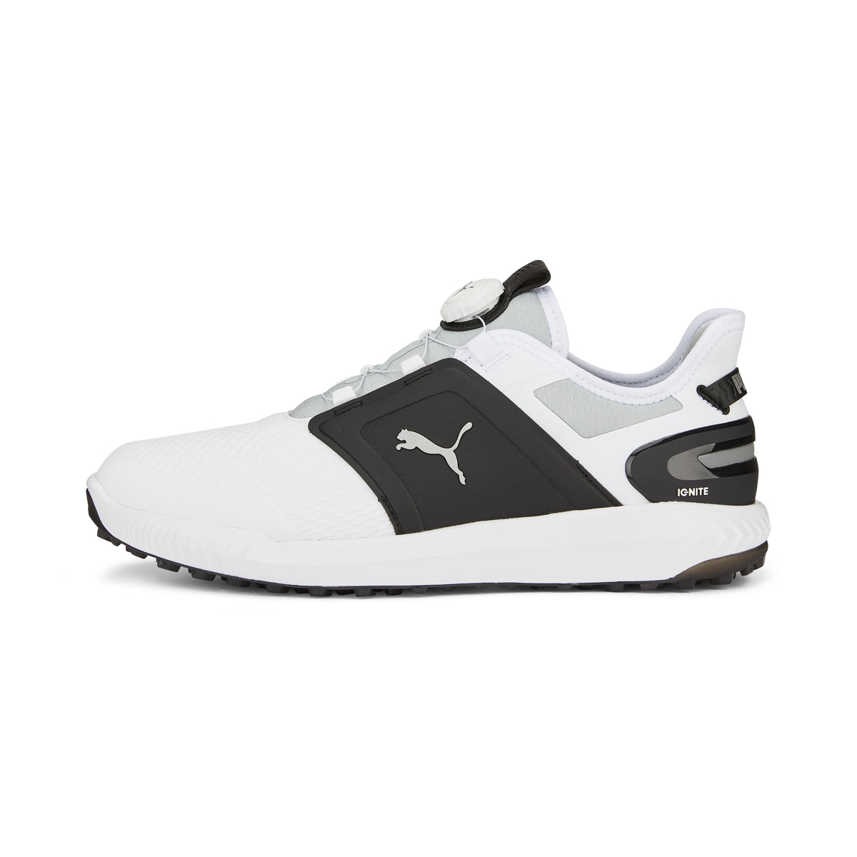 Puma Men&#39;s Ignite Elevate Disc Spikeless Golf Shoes - White/Black