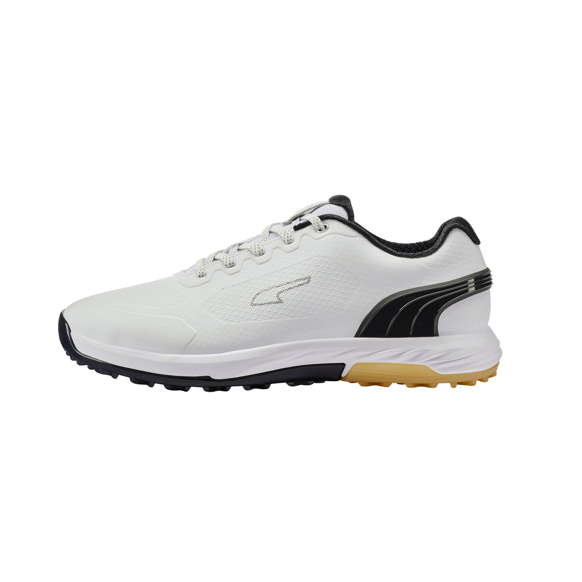 Puma Men&#39;s Alphacat Nitro Spikeless Golf Shoes - White/Black/Gum