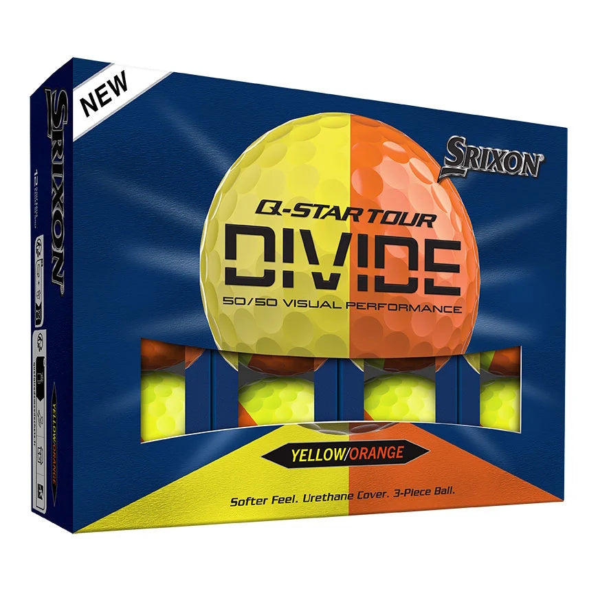Srixon 2026 Q-StarTour 6 Divide Golf Balls Yellow/Orange (1 Dozen)