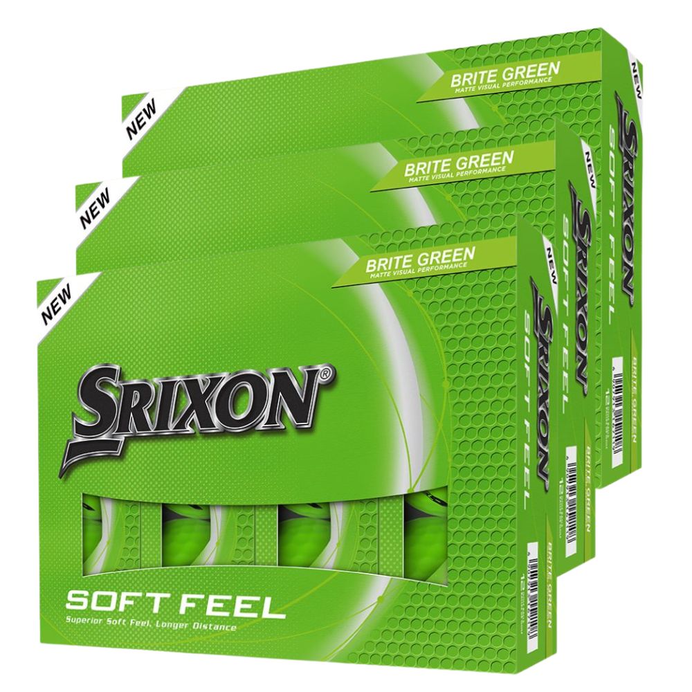 Srixon Soft Feel 14 Brite Green Golf Balls - Buy 2 Dozen, Get 1 Free
