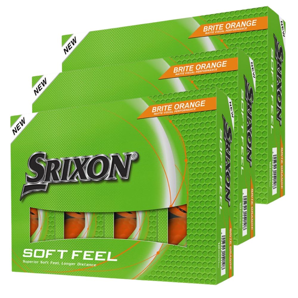 Srixon Soft Feel 14 Brite Orange Golf Balls - Buy 2 Dozen, Get 1 Free