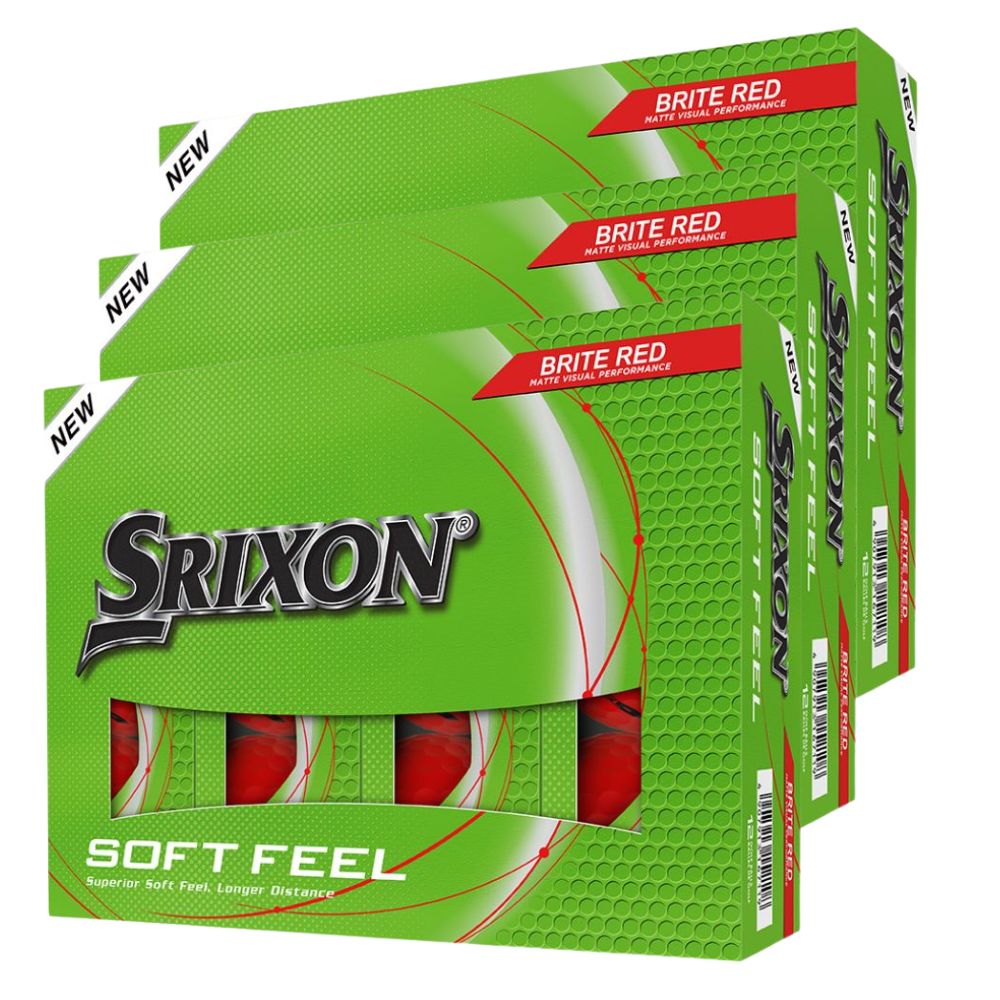 Srixon Soft Feel 14 Brite Red Golf Balls - Buy 2 Dozen, Get 1 Free