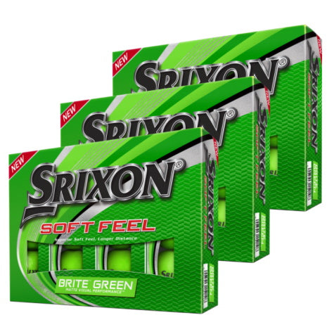 Srixon Soft Feel 12 Brite Matte Green Golf Balls - 3 Dozen
