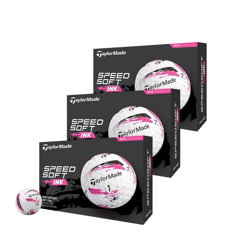 TaylorMade 2024 SpeedSoft Ink Pink Golf Balls (3 Dozen)