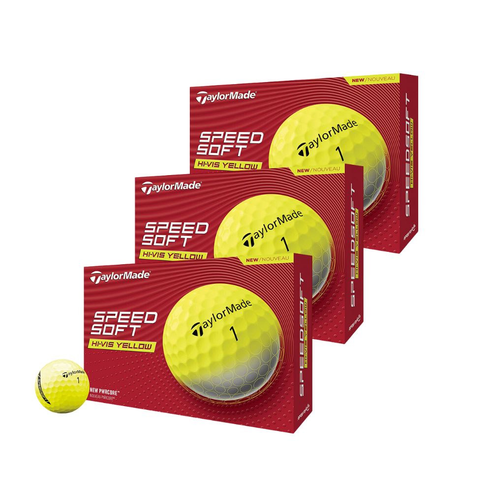 TaylorMade 2024 SpeedSoft Yellow Golf Balls (3 Dozen)