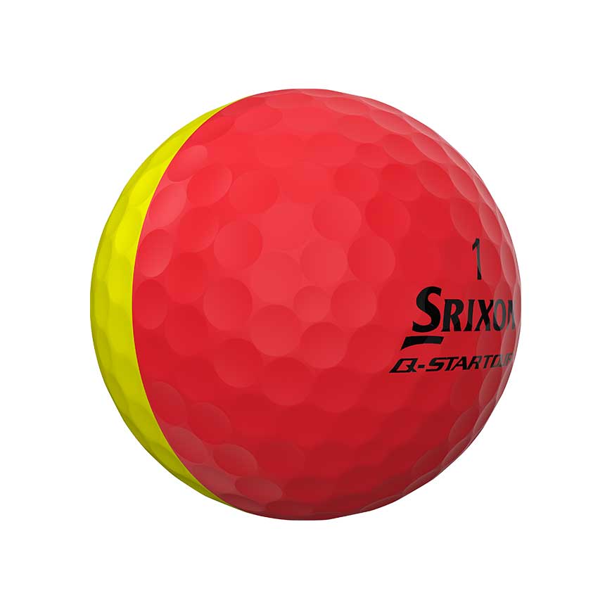 Srixon Q Star Tour Divide Golf Balls 3 Dozen - Brite Red/Yellow