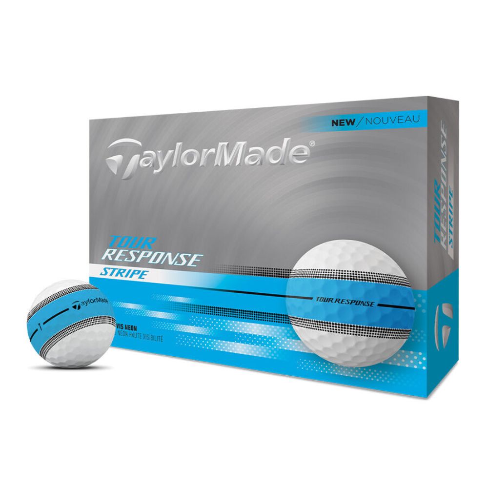 Taylormade 2025 Tour Response Stripe Neon Blue Golf Balls