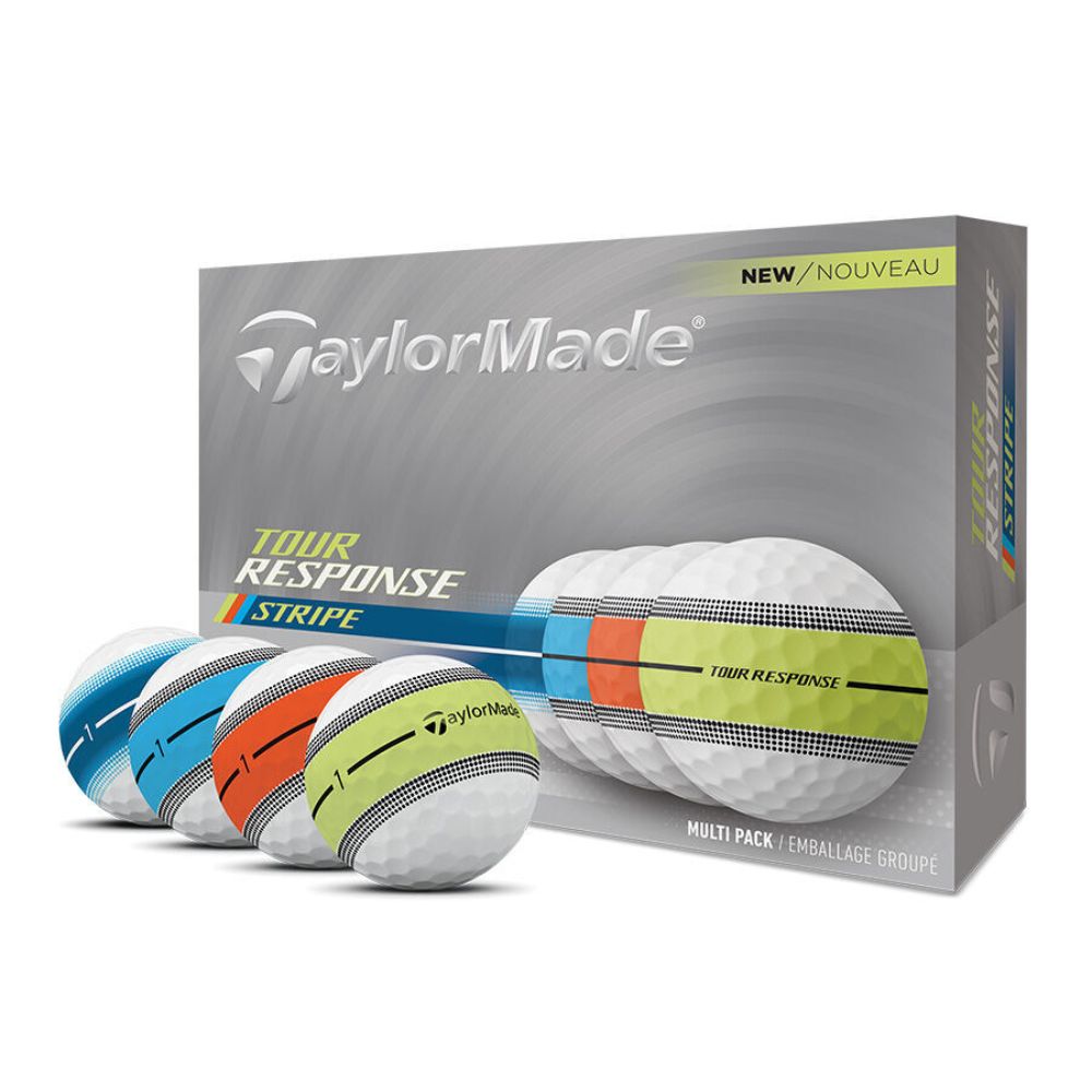 Taylormade 2025 Tour Response Stripe Neon Multi Golf Balls