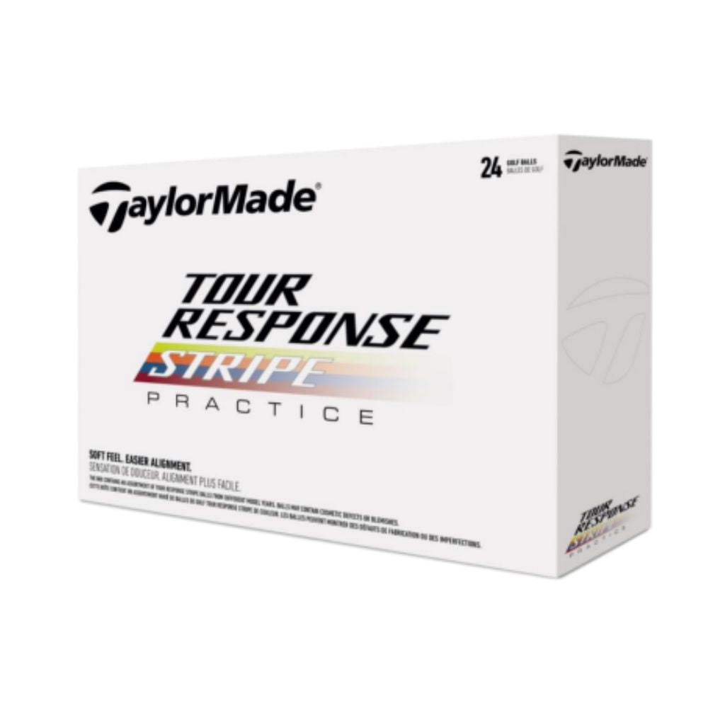 TaylorMade 2025 Tour Response Stripe Logo Overrun Golf Balls Practice (2 Dozen)