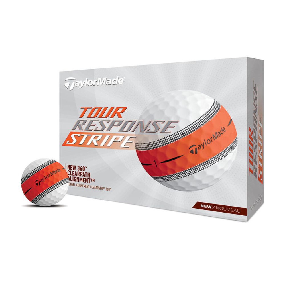 Taylormade Tour Response Orange Stripe Golf Balls (1 Dozen)