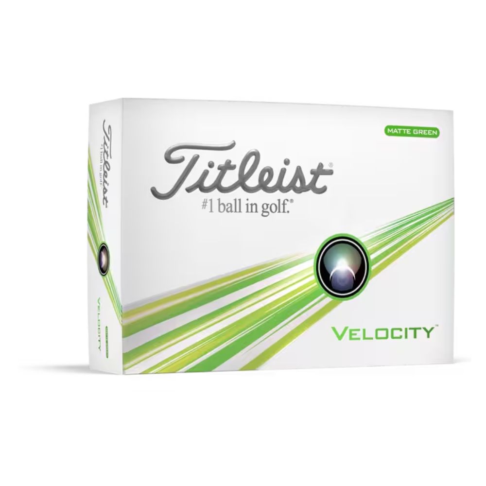 Titleist 2024 Velocity Golf Balls Matte Green - 1 Dozen