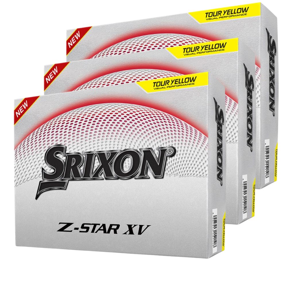 Srixon Z-Star XV 9 Tour Yellow Golf Balls - Buy 2 Dozen, Get 1 Free