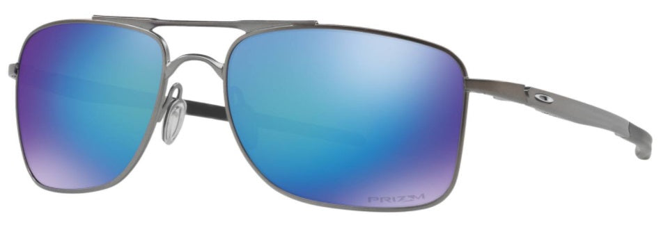 Oakley Gauge 8 L Sunglasses Matte Gunmetal Frame Prizm Sapphire Polarized Lens