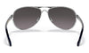 Oakley Feedback Sunglasses Polished Chrome Frame PRIZM Grey Gradient Lens