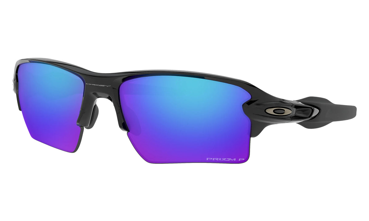Oakley Flak 2.0 XL Sunglasses Polished Black Frame Prizm Sapphire Polarized Lens