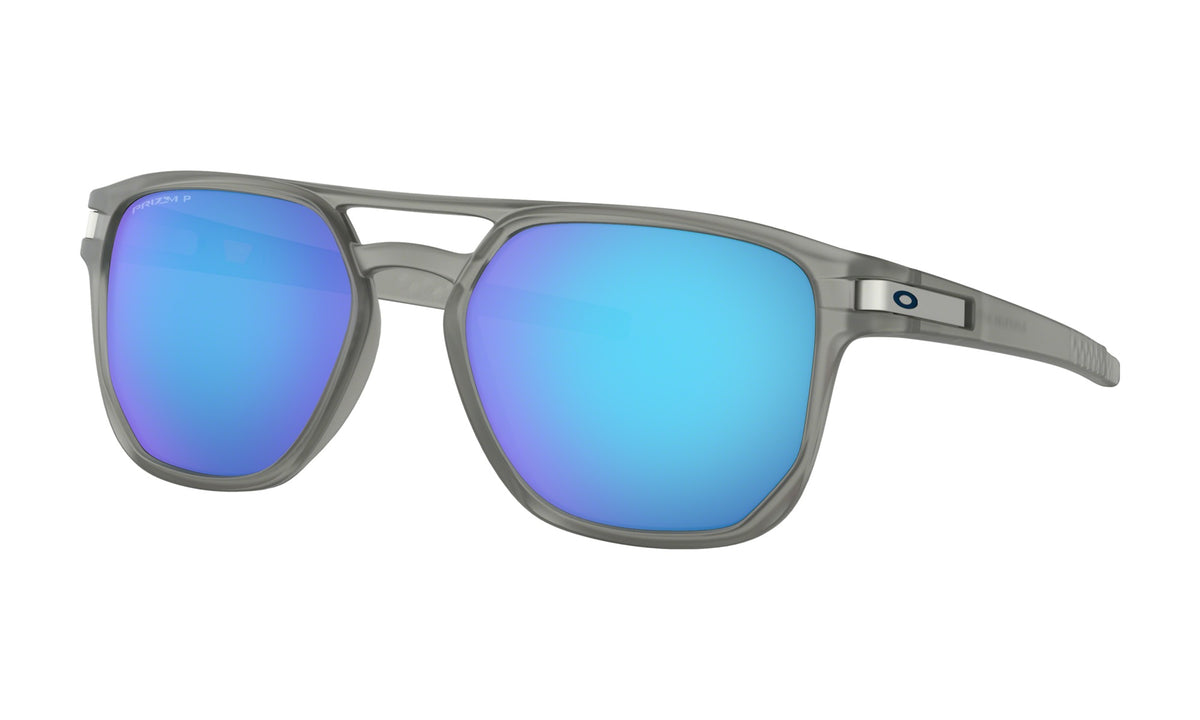 Oakley Latch Beta Sunglasses Matte Grey Ink Frame Prizm Sapphire Polarized Lens